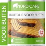 Nordicare Houtolie buiten [1L] voor lariks, eiken, teak of acaciahout I Houtolie voor houtbescherming buitenshuis I Houtbeschermingsolie buiten, teakolie voor tuinmeubelen, houtverzorgingsolie, lariksolie, bangkirai olie