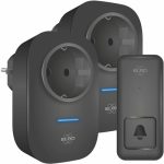 ELRO DB4000 Draadloze Kinetische Deurbel Set – met 2x Plug-in Ontvanger met Stopcontact – Geen Batterijen nodig