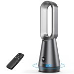 Bladloze Torenventilator,Stille Staande Ventilator met 8 Windstanden,2 Modi (Slaap & Turbo),9 Uur Timer,80° Oscillatie,Afstandsbediening,32dB Geluidsarme Fan voor Woonkamer Slaapkamer Kantoor