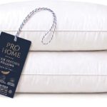 Pro Home 1200GSM eendenveren en donzen kussens luxe comfort eendons kussen met katoenen overtrek donskussen hypoallergeen hotelkwaliteit veren kussens UK standaardmaat 48 x 74 cm (microvezel, 2)