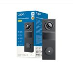 Tapo D205 video-deurintercom 2K 3MP, Zonder abonnement, gezichtsveld 160°, AI-detectie, IP54, beloproep, hoge batterijduur van 5200 mAh, snel opladen, USB-C-aansluiting, compatibel met zonnepaneel