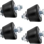 Wostore Trillingsdempers Voor Airconditioning, 4 Stuks Rubberen Buffers, Trillingsdempers M8 Ø40x26 Mm, 60 Kg | Wandbevestiging Voor Airconditioning, Accessoires, Trillingsdempers Voor Split-aircondit