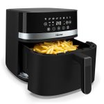 Tristar Digitale Airfryer, 8L Inhoud, 2000W, LED-Touchscreen, 7 Programma’s + Handmatig, Voorverwarmen, Warmhoudfunctie, Schudherinnering, PFAS-vrije Anti-aanbaklaag, FR-9418
