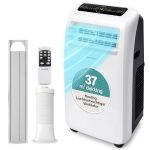 Beste mobiele airco grote ruimte SereneLife Mobiele Airco 3,5 kW 12000 BTU – Stille Airconditioner 56 dB voor Slaapkamer, Woonkamer en Kantoor, met Ontvochtiger, Ventilator en Afstandsbediening