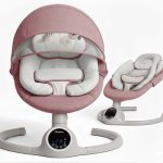 Beste schommelstoel baby BEBE2LUXE Alpha Elektrische Babyschommel en Babywipstoel – Comfortabele Babywipper met Schommelmodus (Violet)
