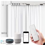 QUOYA QL600 Slimme elektrische gordijnrail, gemotoriseerde motor, verstelbare spoorlengte, compatibel met Alexa, google, Siri, Apple Watch (QL600, tot 3 m))