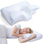 Beste ergonomische kussen HOMCA 2-in-1 Kussen, Ergonomisch Nekkussen, Memory Foam Hoofdkussen