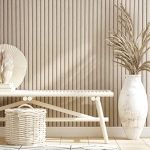 marburg Behang in houtlook, beige, akoestische panelen, 3D-effect, vliesbehang, woonkamer, slaapkamer, 10,05 x 0,53 m, Made in Germany